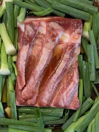 High angle view of fish