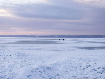 Scenic view of snow covered landscape