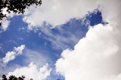 Low angle view of cloudy sky