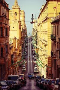 City street with buildings in background