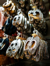 Close-up of shoes for sale