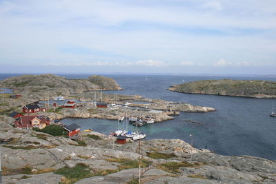 View of sea against cloudy sky