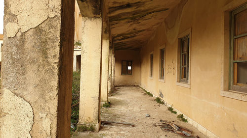 Empty corridor of building