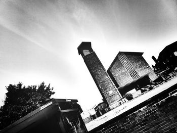 Low angle view of building against sky