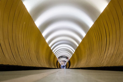 Surface level of empty subway tunnel