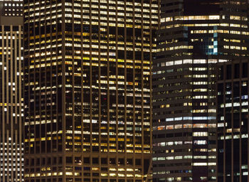 Full frame shot of illuminated building at night