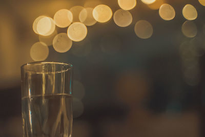 Close-up of wine glass on table