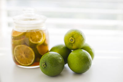 Close-up of fruits in water