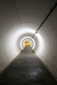 Empty illuminated tunnel