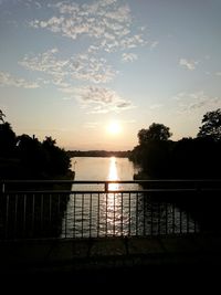 Scenic view of sunset over sea