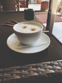 Close-up of coffee on table