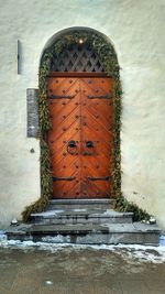 Close-up of closed door