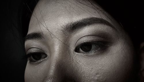 Close-up portrait of woman