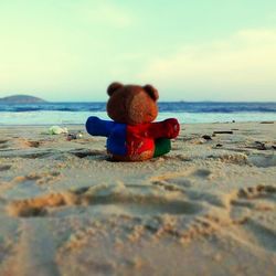 Boy standing on beach