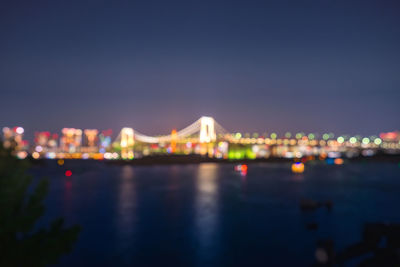 Illuminated city at night