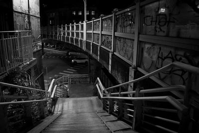 High angle view of staircase