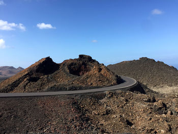Serpentine mountain pass.
