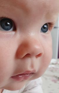 Close-up portrait of cute baby