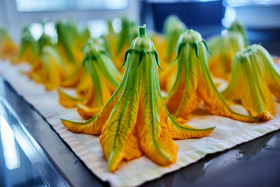 Close-up of yellow leaf in glass for sale