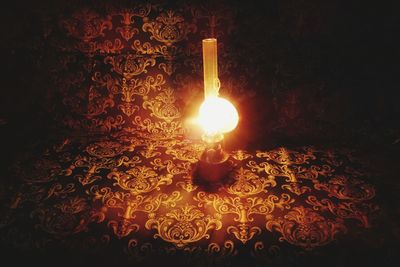 Close-up of illuminated lamp