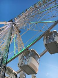 Low angle view of ferris wheel against clear sky