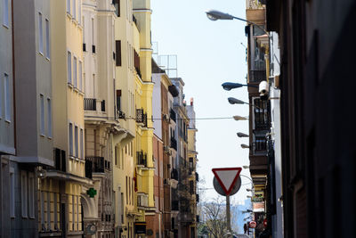 Low angle view of buildings against sky