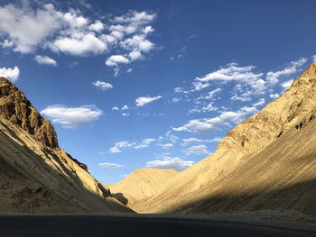 Scenic view of rocky mountains against sky