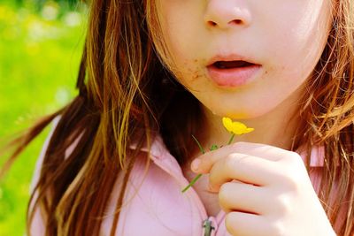 Close-up portrait of young woman