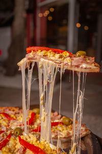 Close-up of food on table