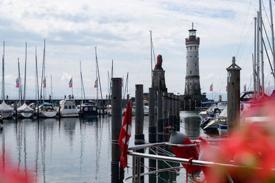 Boats in harbor