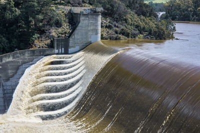 Dam in flood