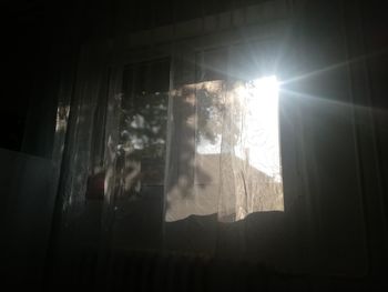 Sunlight streaming through window at home