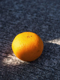 Close-up of orange on table