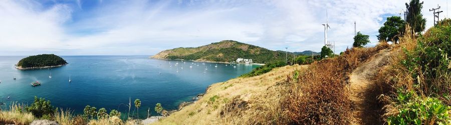 Panoramic shot of sea against sky