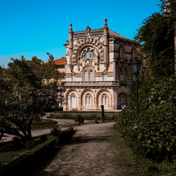 View of historic building against clear sky