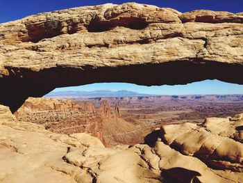Low angle view of desert against sky