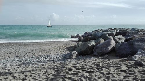 Scenic view of sea against sky