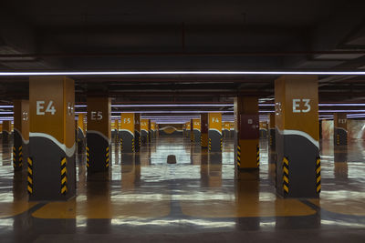 Empty subway station platform