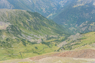 High angle view of valley