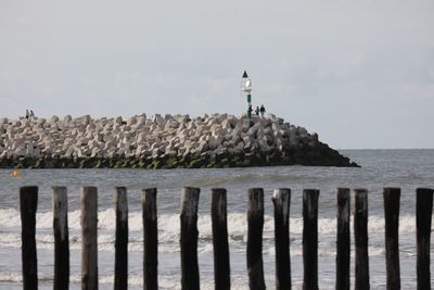 Lighthouse by sea