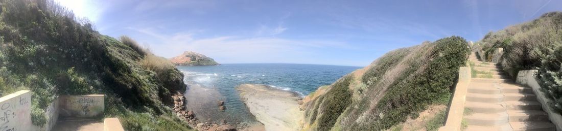 Panoramic shot of sea against sky