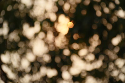 Defocused image of illuminated lights