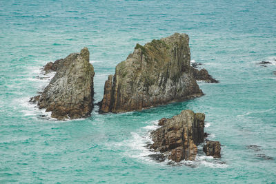 Rock formation on sea shore