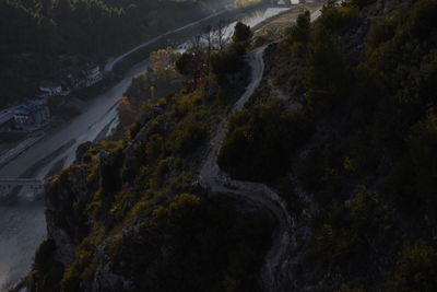 High angle view of landscape in berat city