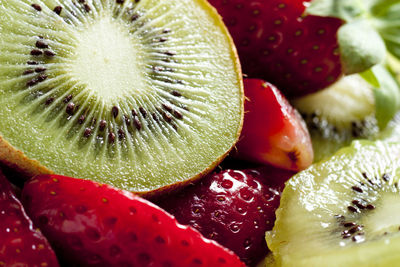 Full frame shot of chopped fruits