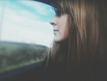 Close-up portrait of young woman