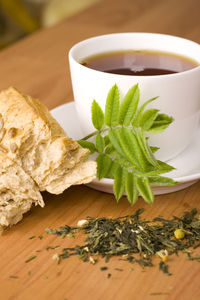 Close-up of food on table