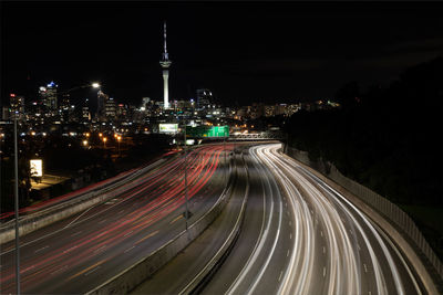 Auckland  light trails