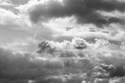 Low angle view of cloudy sky