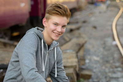 Portrait of a smiling young man